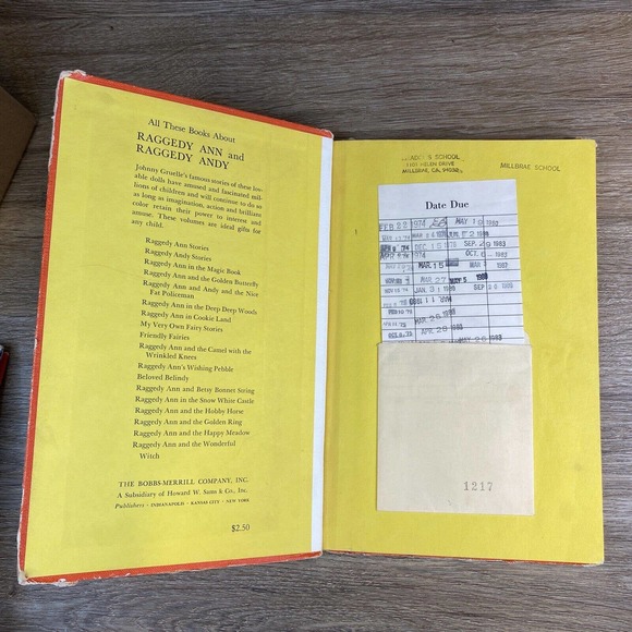 2 Lot Raggedy Ann in Cookie Land & Raggedy Ann Stories Books Johnny Gruelle 60’s - Picture 10 of 16
